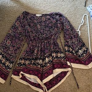 Patterned romper